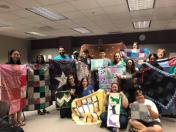 OT students quilting 
